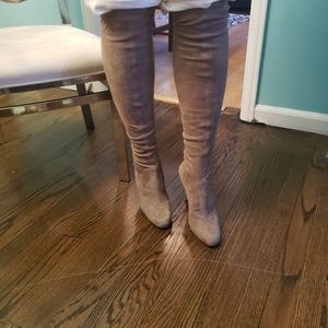 Jean-Michel Cazabat Panpan suede over the knee boots
